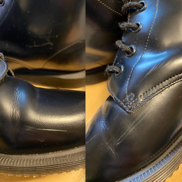 Dr. Marten's Emmeline Smooth Leather Lace Up Ankle Boots Womens US 9 BLACK Shoes - Picture 16 of 16